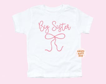 Big Sister Shirt Toddler Tee Cute Announcement Kids Shirt Big Sister Gift Big Sister To Be Pregnancy Reveal Shirt Big Sis Shirt Coquette