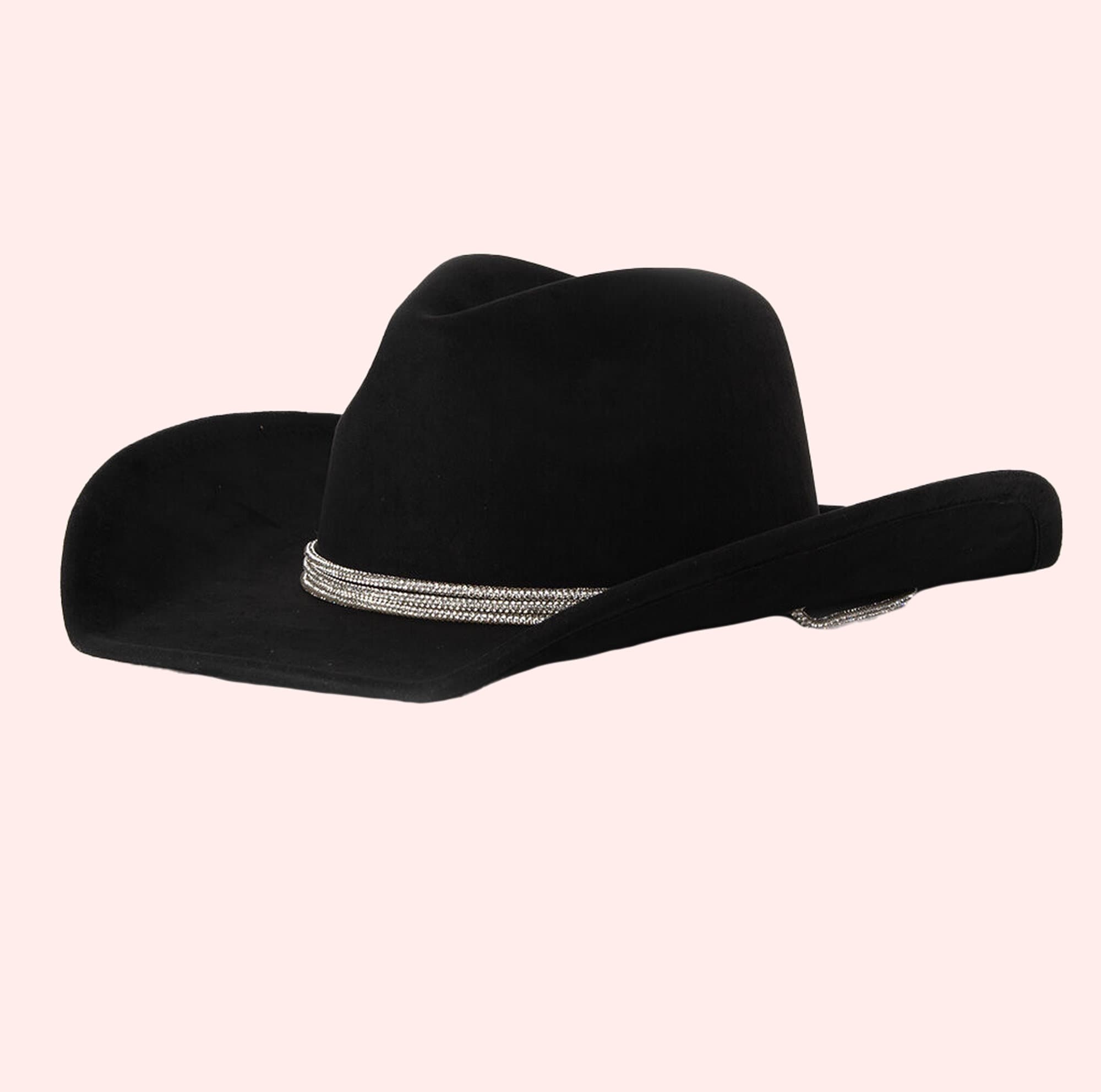4452 Women\'s Cowboy Hat- Suede W/chinstrap Rhinestone Cowgirl Women main image 3