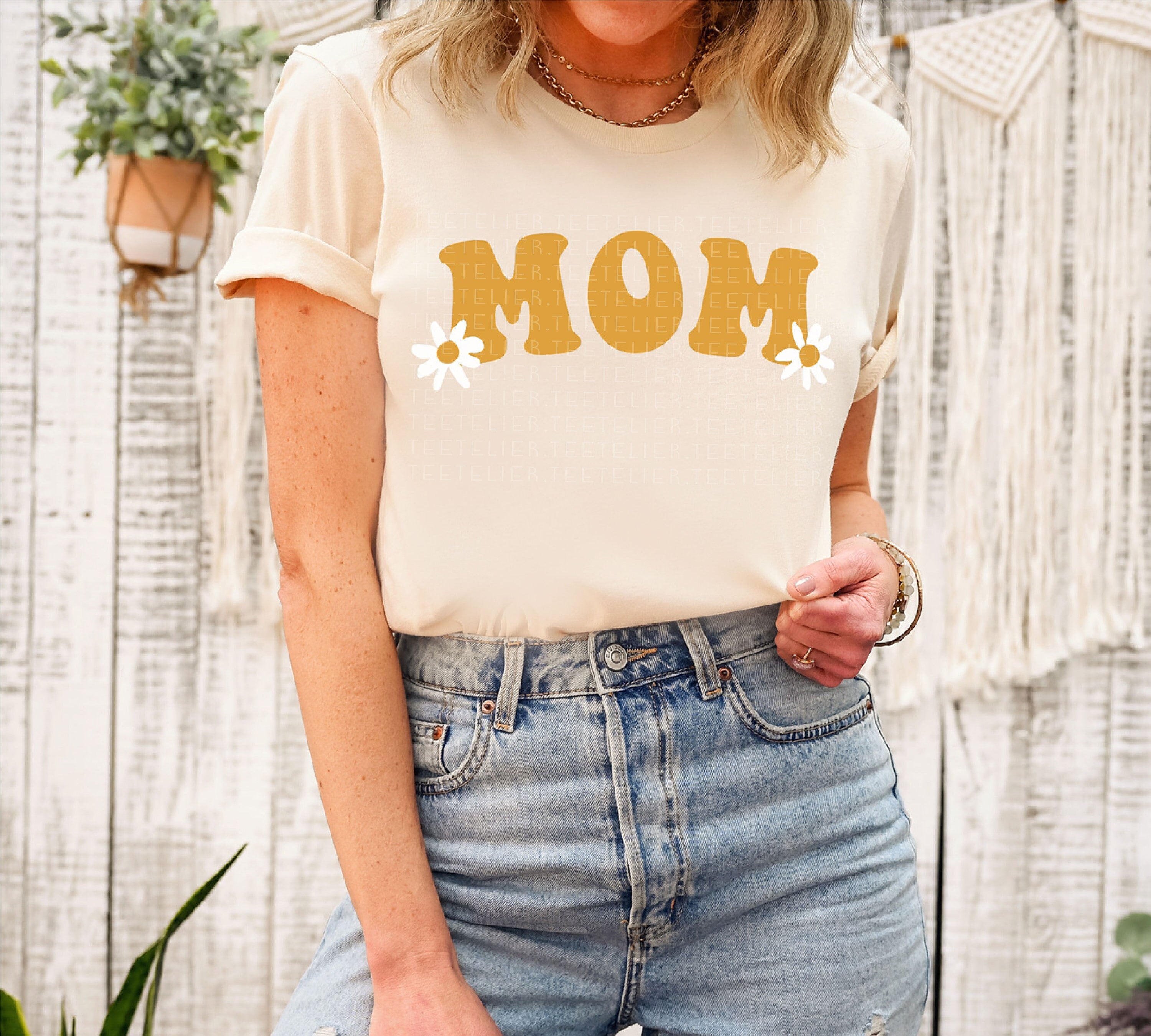 Mom Shirt Retro Daisy Mom Graphic Tee Mother's Day - Etsy