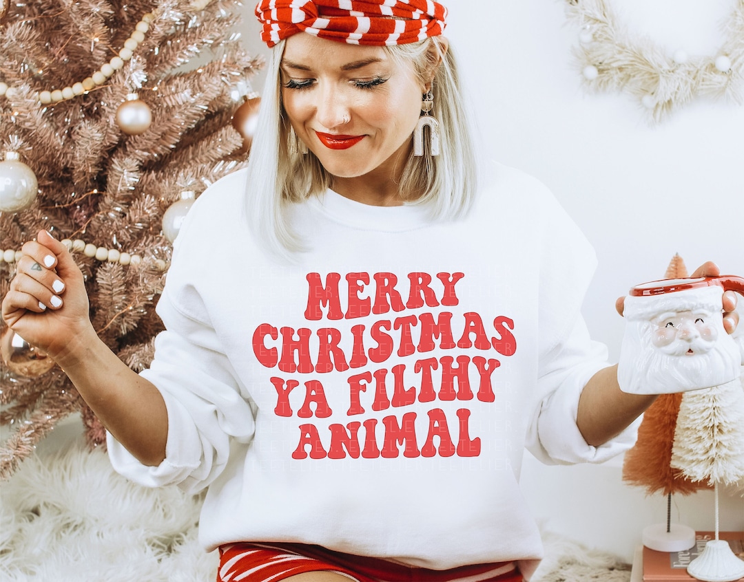 Merry christmas ya filthy animal sweater canada clearance