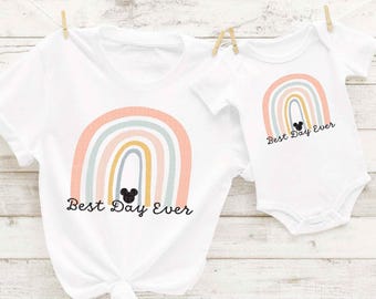 Best Day Ever Shirts For Family Rainbow Happiest Place On Earth Tee The Most Magical Place Colorful Vacation Shirts Kids Shirt Toddler Baby