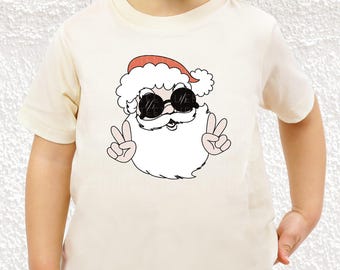 Santa Shirt Groovy Christmas Shirt For Kids Holiday Retro Santa Shirt Xmas T-shirt Christmas Gifts Kids Toddler Shirt Festive Holiday Tee