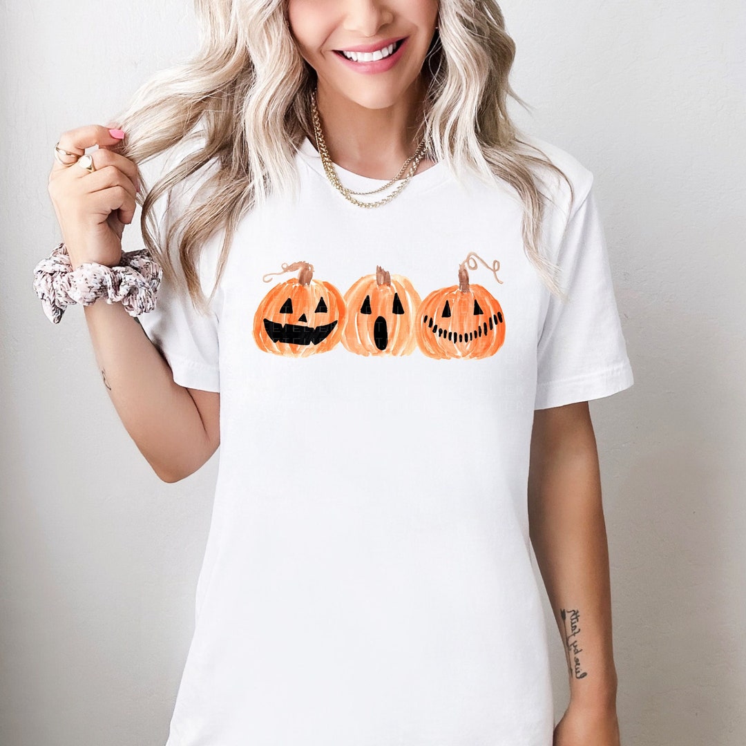 Pumpkin Shirt Pumpkin Tee Shirt Jack O Lantern Halloween Graphic Shirt ...