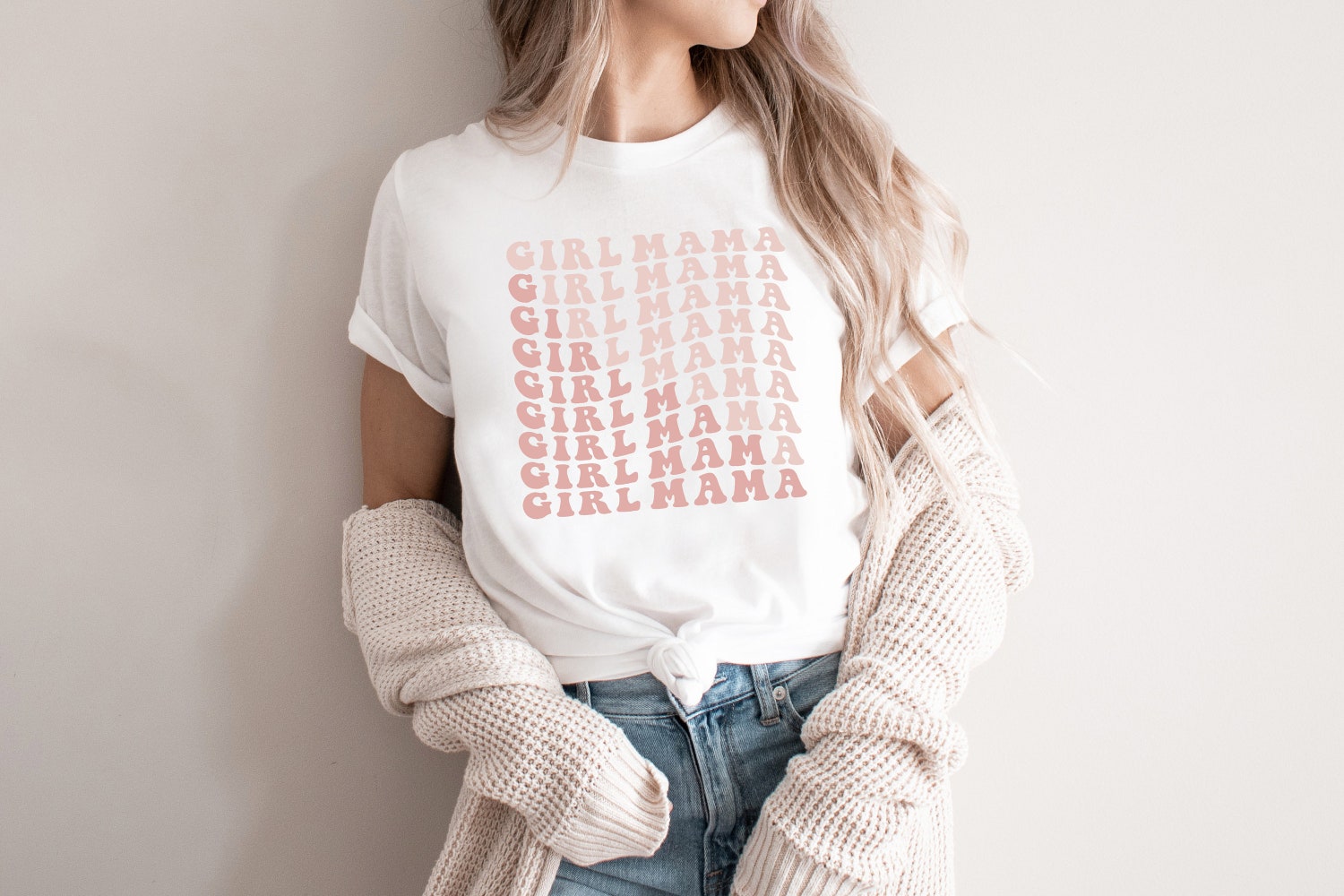 Girl Mama Shirt Mom Of Girls T-Shirt Mama Shirt Mom Of Girls Shirt Mother's Day Gift Mommy Shirt Shirt For Girl Mama Retro Aesthetic Mom Tee