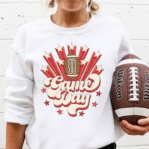 Football Sweatshirt Game Day Sweatshirt Womens Football Shirt For Women Football Shirt Football Crewneck College Football Shirt Plus Size