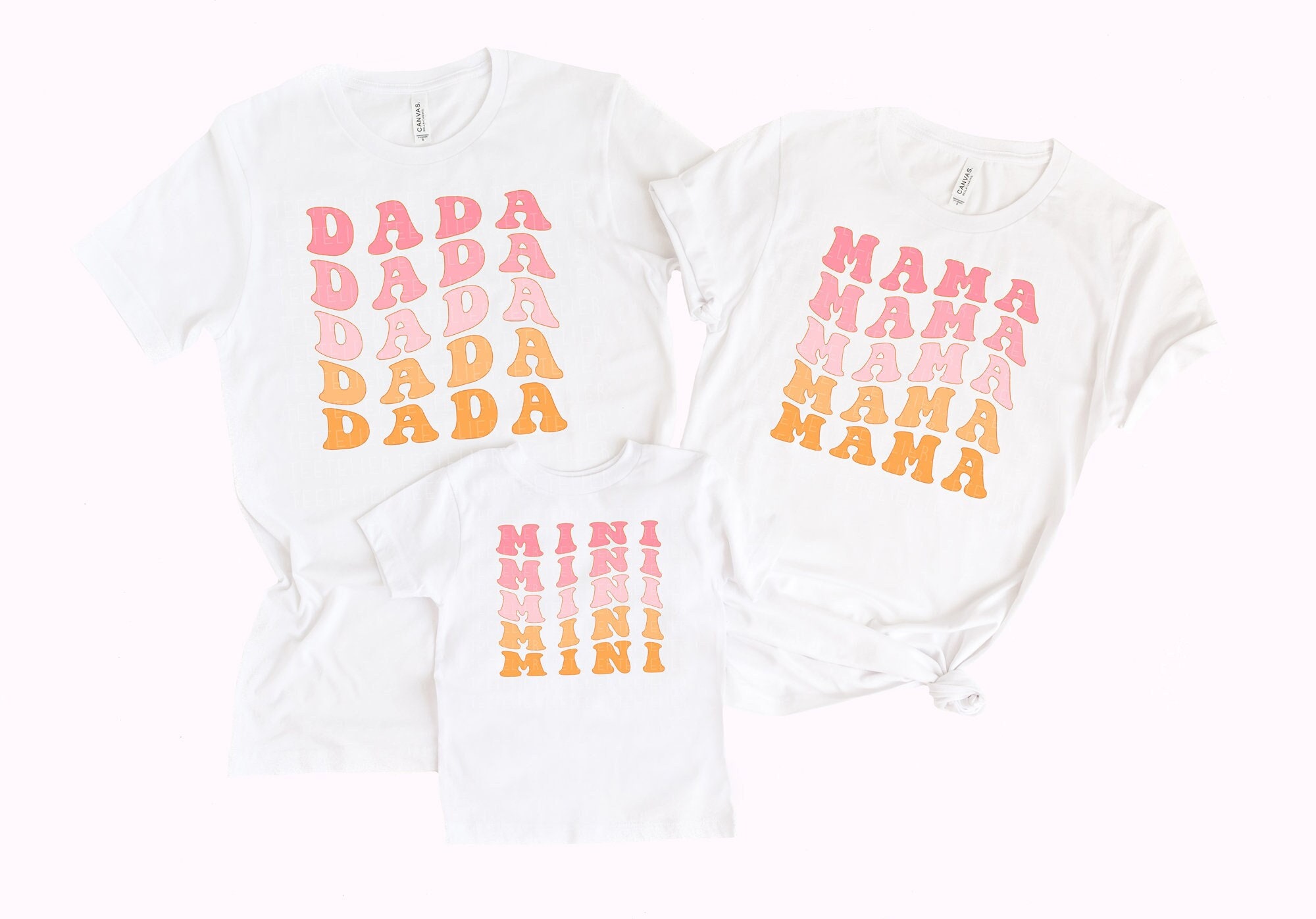 Mama Dada Mini Babe Family Shirts, Matching Family T-shirts, Mommy and ...