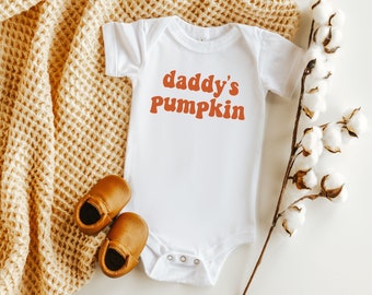 Daddy's Pumpkin Baby Bodysuit, Gender Neutral, Halloween Tee, Halloween Baby, Fall Baby Toddler Tee Cute Baby, First Halloween Baby Gift