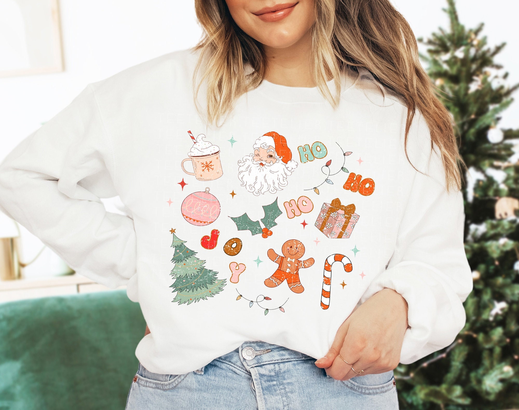 Christmas Sweatshirts for Womengroovy Christmas - Etsy
