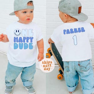 One Happy Dude Shirt Birthday T-Shirt First Birthday Shirt 1st Birthday Tee Birthday Boy Shirt Baby Birthday Toddler Shirts Birthday Gift