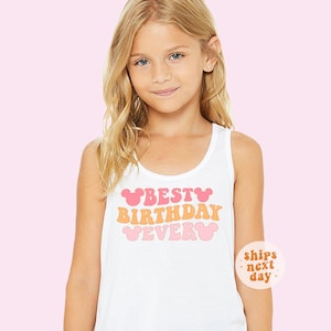 Best Birthday Ever Tank Top Vacation Tank Birthday Mouse Ears Tank Summer Vacay Tanks Trendy Racerback Tanks Kids Tank Toddler Tank Top Baby