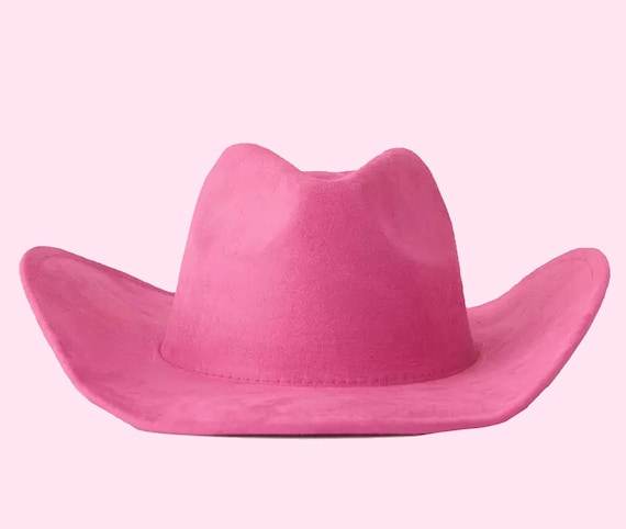 Chapeau De Cowboy Femme Avec Plumes - Style Western Festival & Déguisement - Rose Ou Blanc Scintillant