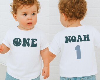 Boys 1st Birthday Shirt One T-Shirt Custom First Birthday Shirt First Birthday Shirt Birthday Boy Shirt Personalized Birthday Gift