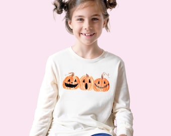 Halloween Shirt Jack o Lantern Shirt Pumpkin Long Sleeve Shirt Fall Shirts Toddler Cute Fall Shirts For Kids Halloween Shirt Gift For Her