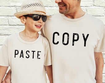 Copy Paste Shirts Funny Dad Shirt Copy Paste Dad and Son Shirts Matching Father Son Dad Son Shirts Cute Announcement Shirts Pregnancy Reveal
