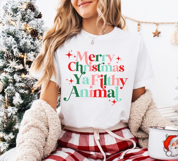 Merry Christmas Filthy Animal Stone Unisex Tee Merry Christmas Filthy Animal Stone Unisex Tee