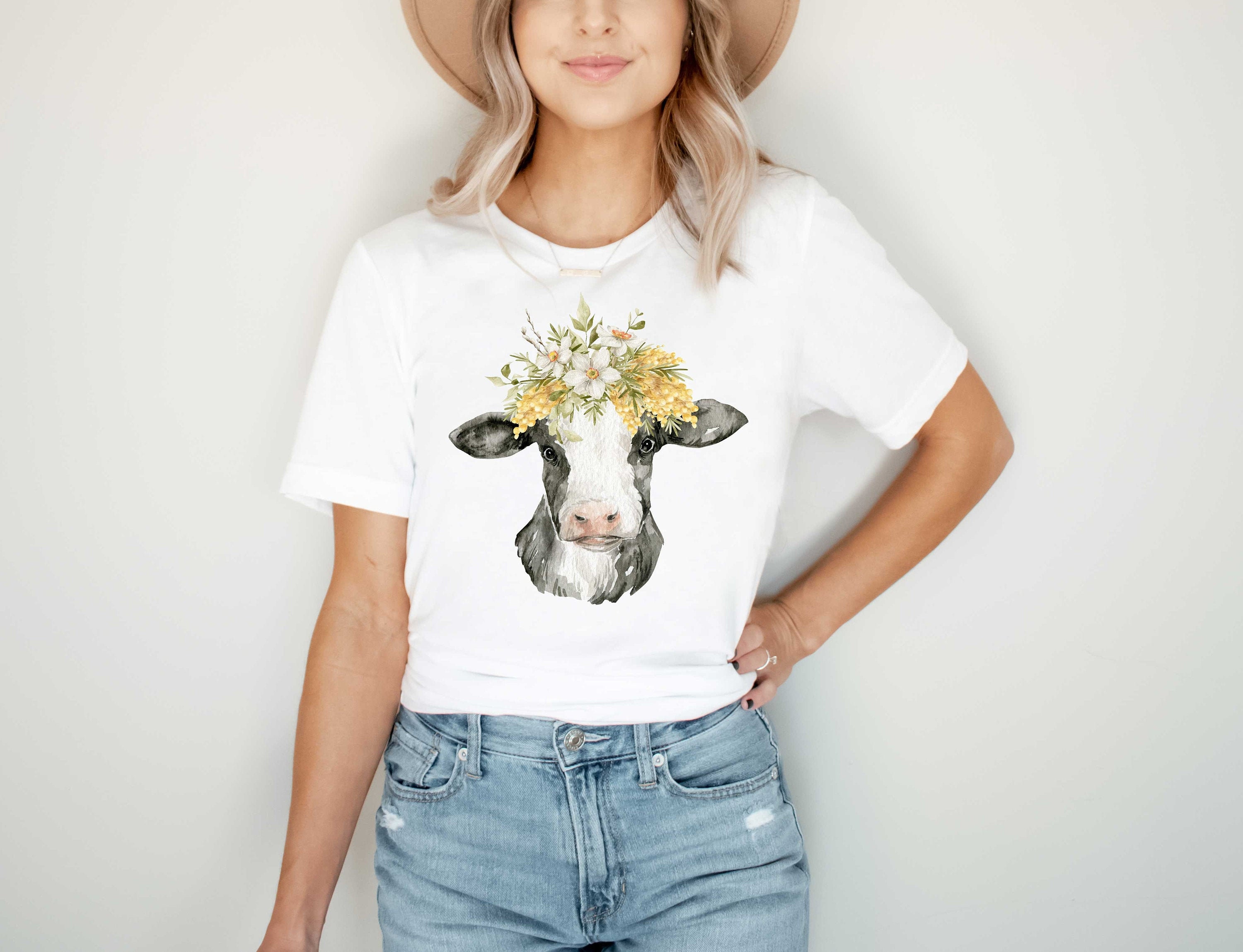 Mom Floral Cow Shirt Cow Gifts | Etsy