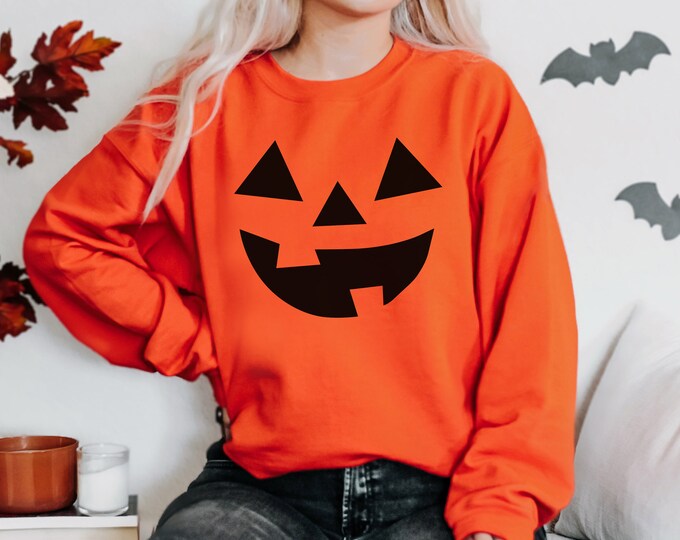 Round Neck Dropped Shoulder Jack-O'-Lantern Graphic Sweatshirt main image 0