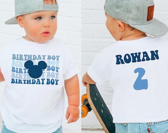Birthday Boy Shirt Mouse Ears T-shirt Magic Kingdom Tee Boys Birthday Shirt Personalized Birthday T-Shirt 2nd Birthday Tee Toddler Birthday