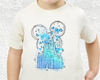 Camiseta del Castillo, Camiseta del Reino Mágico, Camiseta del Lugar Más Feliz del Mundo, Camiseta del Castillo Azul, Camisetas Retro de Vacaciones Familiares, Camiseta para Niños, Camiseta para Bebé Niño