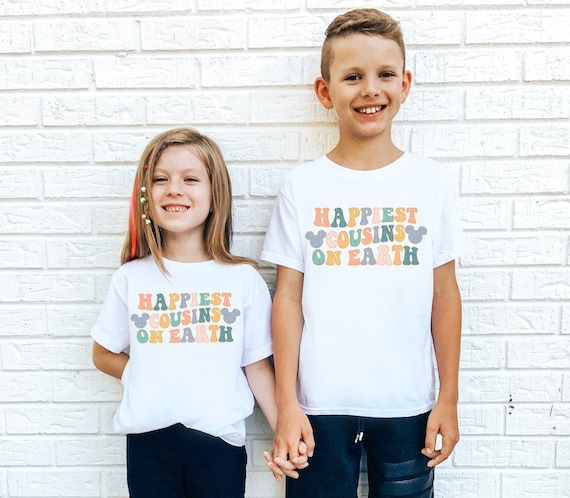 Happiest Cousins On Earth Shirt Matching Cousin Shirts Happiest Place Colorful Cute Matching Cousins T-Shirt Matching Family Trip Shirts