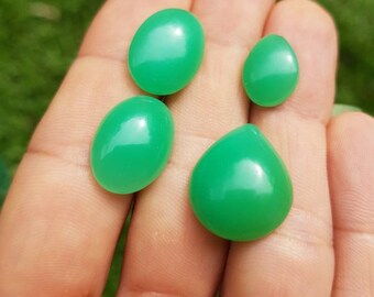 Aussie Chrysoprase Cabochon Webbed Webs Glowing Green Pendant Stone Freeform Designer Cabochon Custom Cab Natural Stone Cabochon Handmade