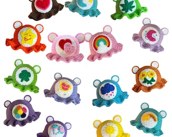 Chapéu de crochê Ursinho Carinhoso | Chapéu de crochê estilo balde