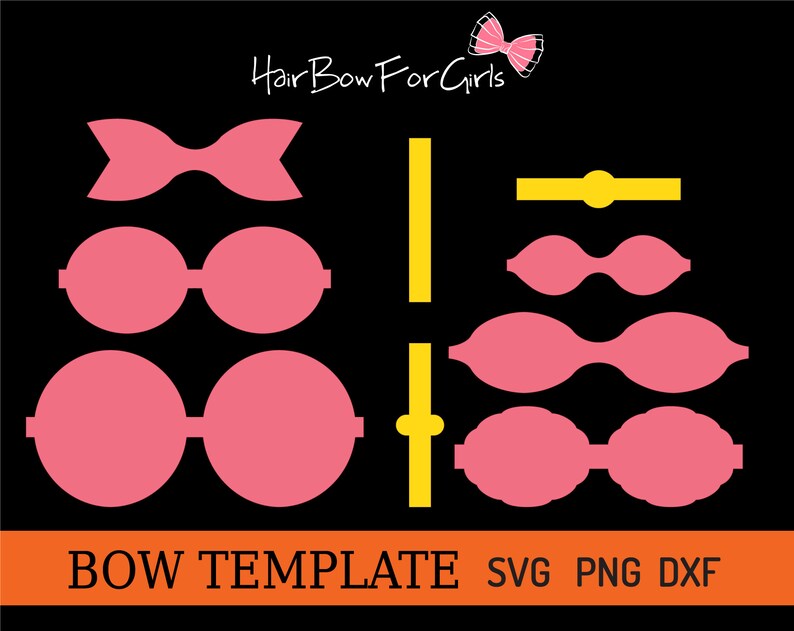 Download Papercraft Templates Bow Template Svg Bundle For Cricut Bow Template Svg Set Bow Template Svg Leather Bow Hair Bow Template Pdf Dxf Png Bow Cut File Faux Leather