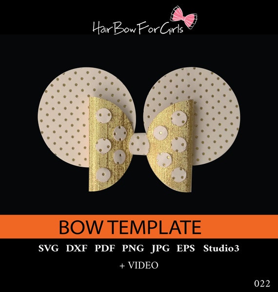 Download Free Minnie Mouse Ears Bow Template Svg Minnie Mouse Bows Hair Bow Etsy SVG DXF Cut File