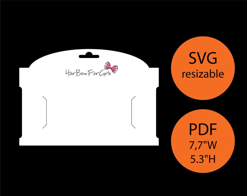 Download Headband and Hairbow Display Cards SVG PDF Bow template ...