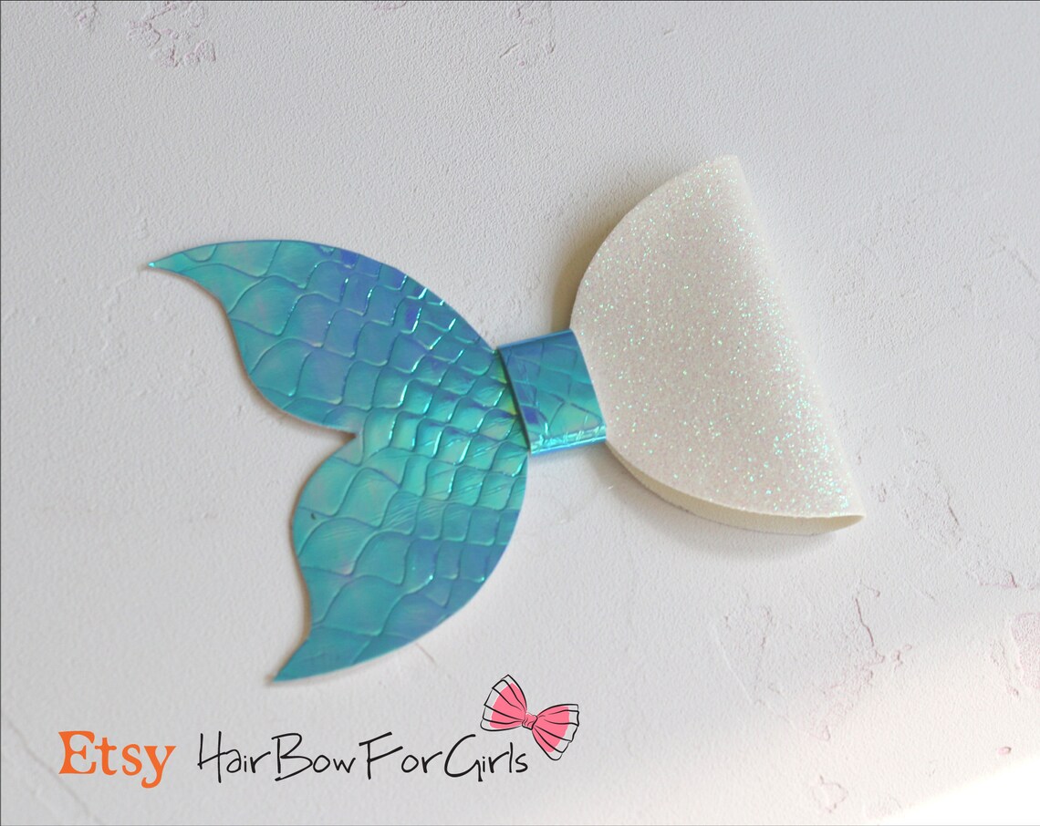 Mermaid bow template SVG Mermaid hair bow Mermaid tail bow Etsy