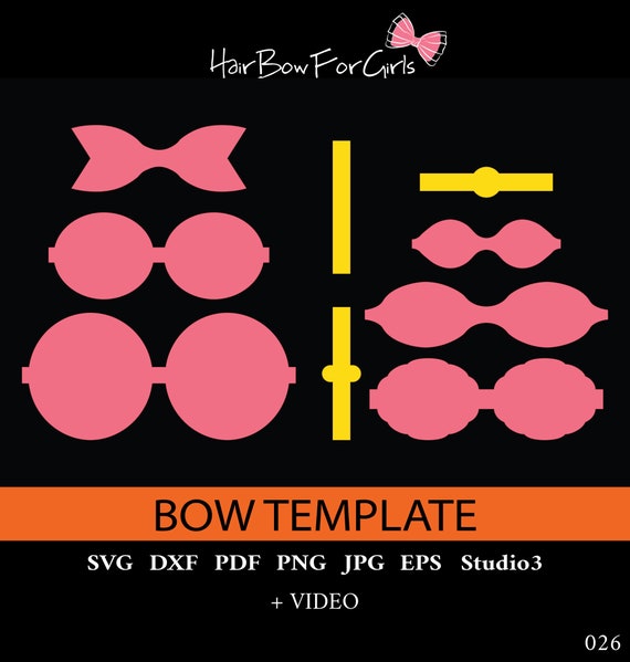 Download SVg Bow Template for Cricut Silhouette Hair bow Hair ...