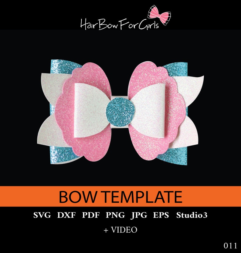 Bow Template SVG Hair Clip Cricut Bow Cut File Hair Clip Felt Etsy