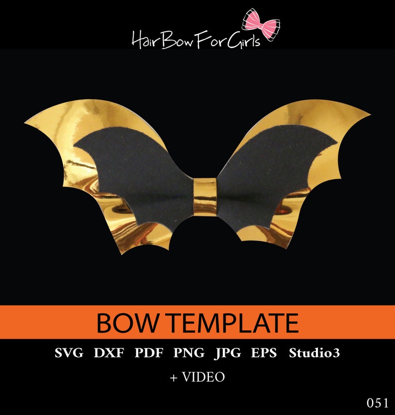 Bat Wing Pinch Bow Template SVG Bat Wing for Cricut Bow Etsy