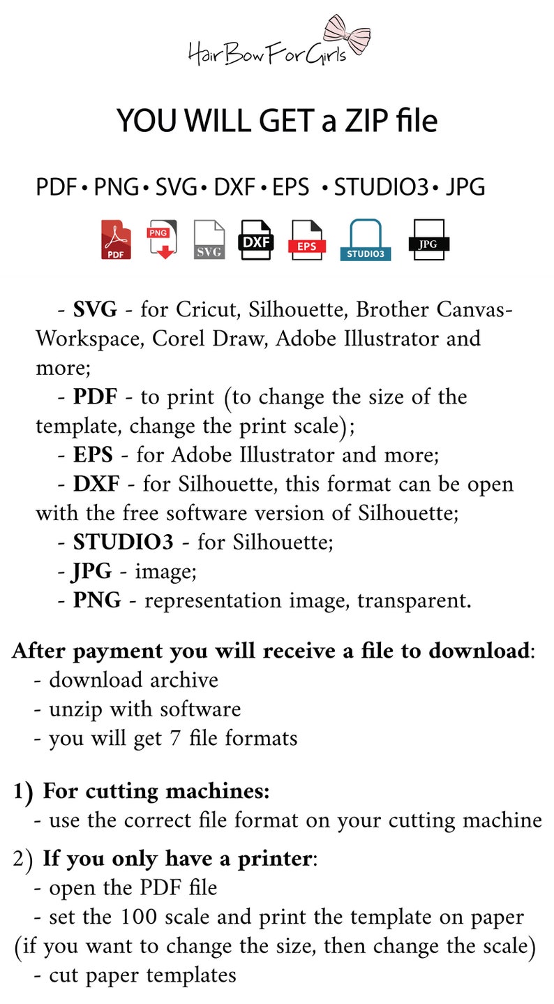 Bow display card bundle SVG PDF Bow template cut file Cricut Etsy