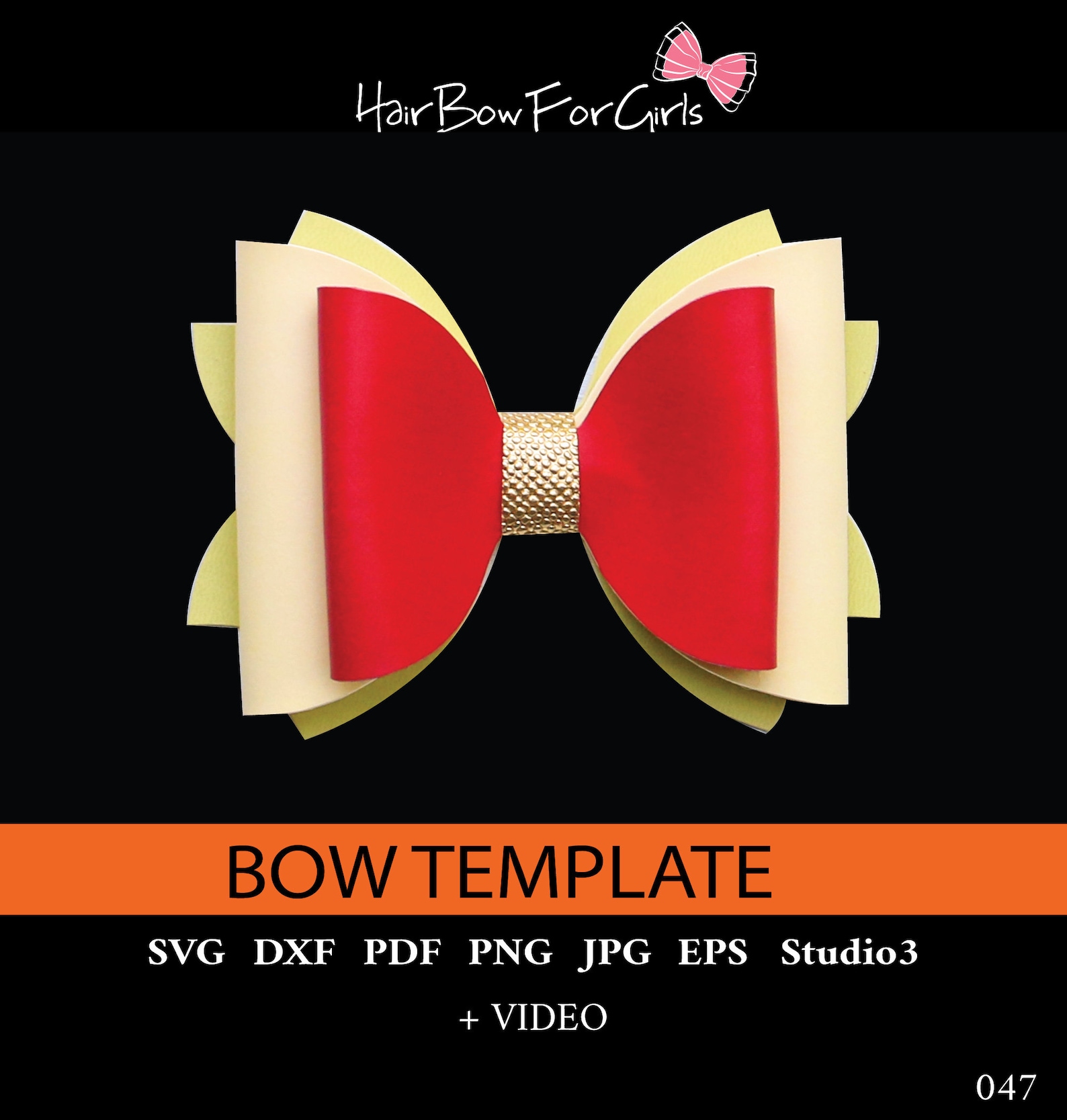 Bow Template SVG Cut File for Cricut Hair Bow Template Faux Etsy