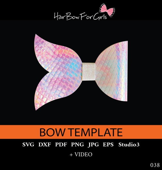 Download Mermaid Bow Template Svg Mermaid Hair Bow Mermaid Tail Bow Svg Mermaid Tail Headband Faux Leather Bow Bow Template Png Glitter Hair Clip