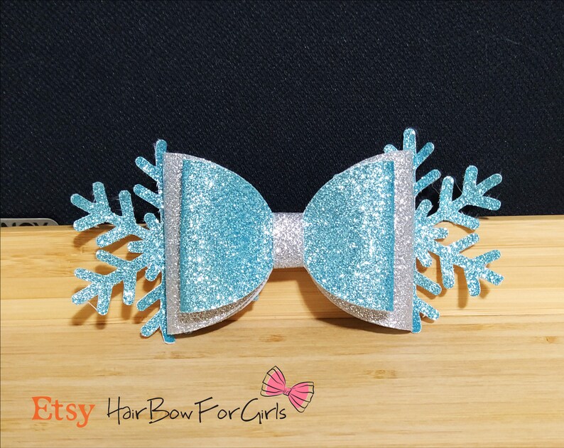 Christmas snowflake hair bow template SVG cut file for Cricut Etsy