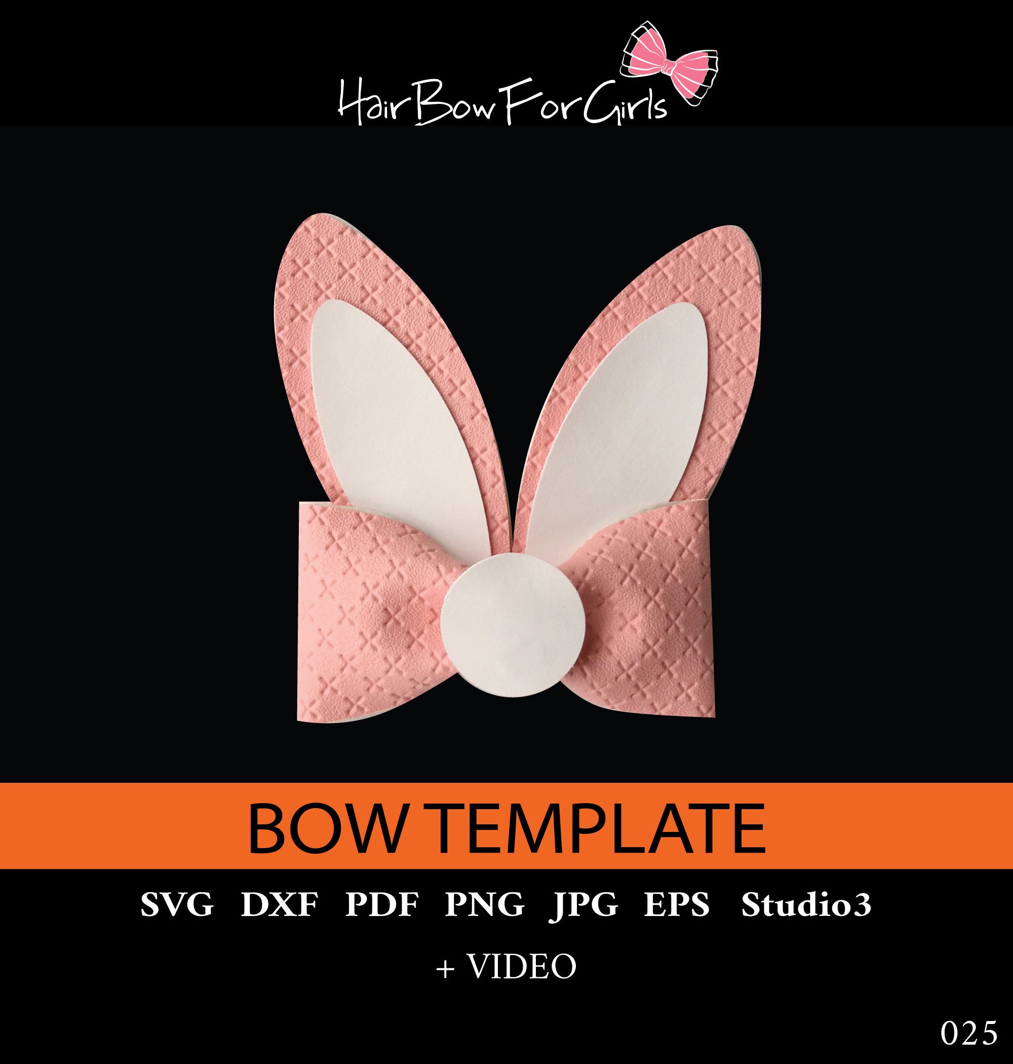 Download Bunny Ears Bow Template SVG Easter Bow template Rabbit ...
