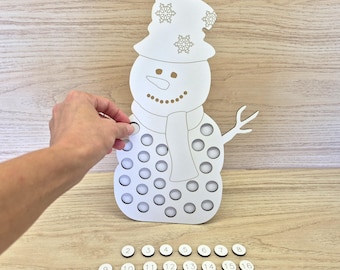 Snowman Advent Calendar SVG / DXF / LightBurn