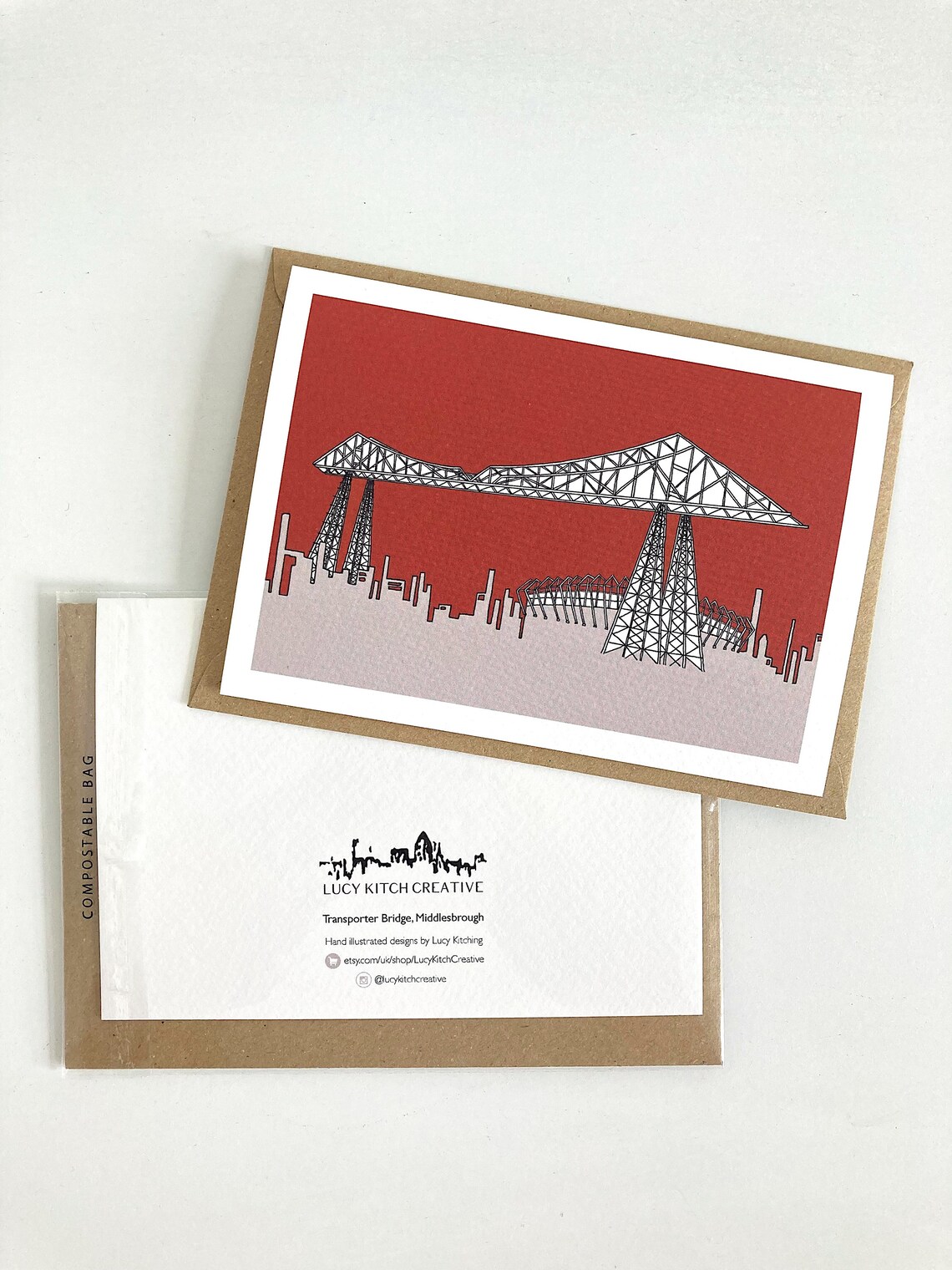 5 Pack Northern Designs Greetings Cards Durham, Newcastle Quayside