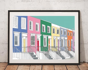 Notting Hill Hand Illustrated Print