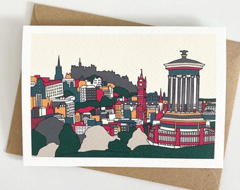 Edinburgh Calton Hill Greetings Card