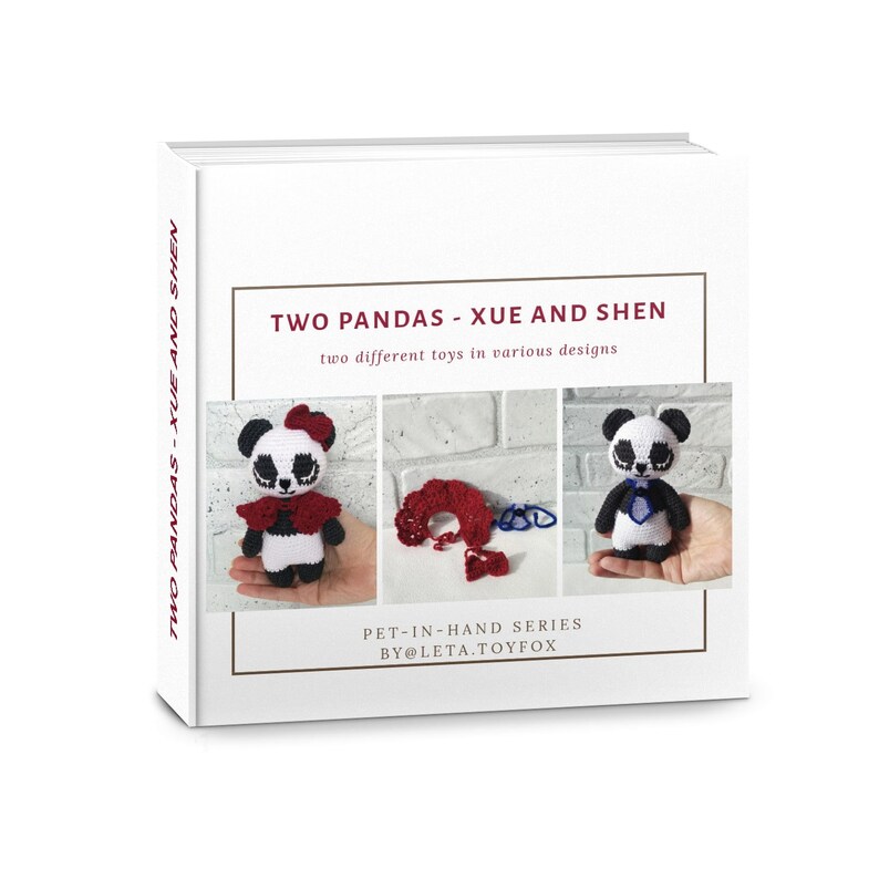 Amigurumi panda pattern crochet panda bear couple english printable pdf