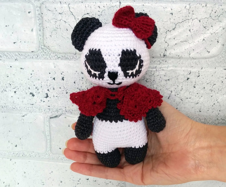 Amigurumi panda pattern crochet panda bear couple english printable pdf