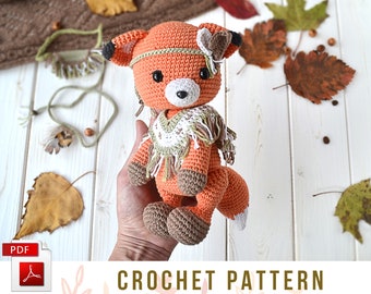 Amigurumi Fox Crochet Pattern: Boho Native Doll (PDF, Eng)