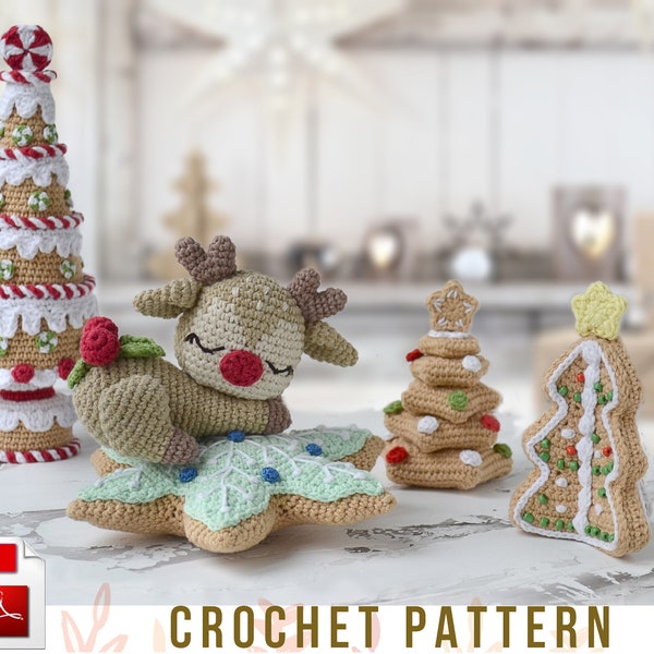 Crochet Noël Ornements en pain d'épices modèle amigurumi, PDF, Eng/Fra/Ger/Ita