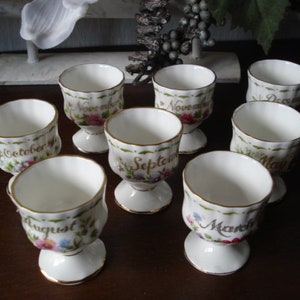 Royal Albert flower of the month egg cups