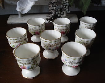 Royal Albert flower of the month egg cups