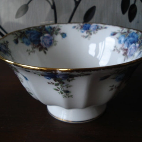 Bol Sur Pied Royal Albert 'Moonlight Rose' - Porcelaine Bone China - Vintage Rare