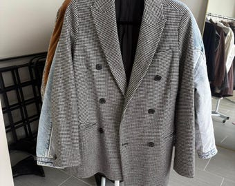 Allsaints wool houndstooth blazer